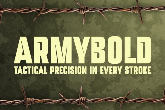 Armybold: A Stencil Font Built for Tactical Visuals