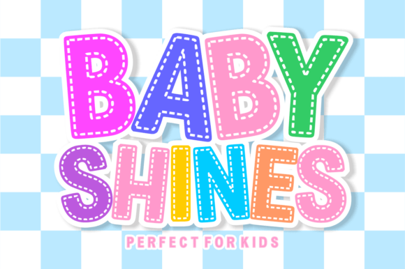 Baby Shines: A Chunky Bubble Font for Whimsical Designs