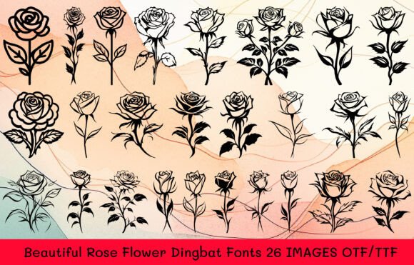 Beautiful Rose Flower: A Floral Typeface for Elegant Design