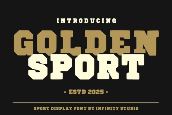 Golden Sport: The Bold Vintage Typeface for Modern Branding