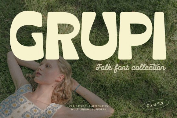 Grupi: The Bold Reverse Contrast Font for Retro & Groovy Designs