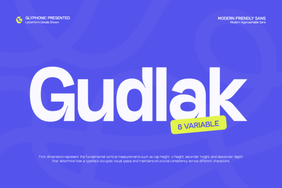 Gudlak: The Modern Sans Serif for a Friendly Tech Aesthetic