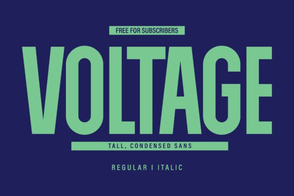 Voltage: Command Attention with a Tall, Condensed Sans Serif