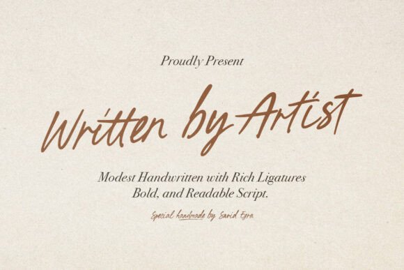 Written by Artist: A Handwritten Font for Modern Branding
